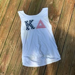 Kappa delta, red white and blue tank top